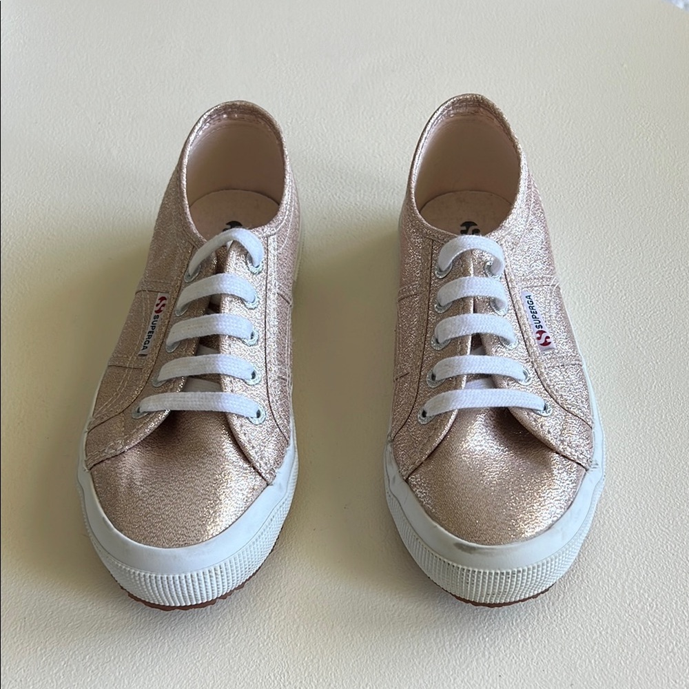 Superga Champagne Gold Metallic Sneakers